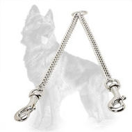 Herm Sprenger Chain Coupler Chrome Plated for Walking 2 German Shepherds