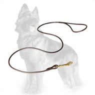 Round Leather German Shepherd Leash 6 mm Wide