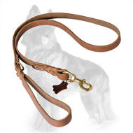 Upgraded English Leather German Shepherd Leash with Braids