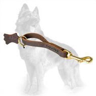 Pull Tab Leather German Shepherd Leash/Handle with Floating Ring