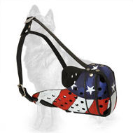 American Pride Painted Leather German Shepherd Muzzle