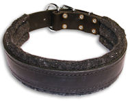 Leather Black collar 25'' for GSD Dog/25 inch dog collar-C24