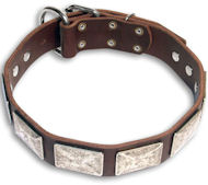 Custom GSD Shepherd Brown dog collar 18 inch/18'' collar-c83