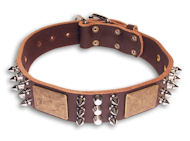 GSD handcrafted Brown collar 21''/21 inch dog collar-C86