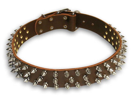 Leather Brown collar 25'' for GSD Dog/25 inch dog collar-S44