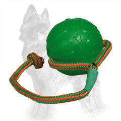 Lightweight Rubber German-Shepherd Chew Ball on the Rope