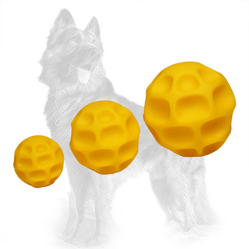 Three Chewing Toys German-Shepherd Balls with Treats inside