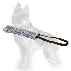 French Linen German-Shepherd Bite Tug Stitched with One Handle