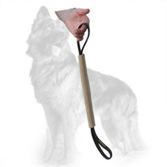 Leather German-Shepherd Puppy Bite Tug Equipped with Two Handles