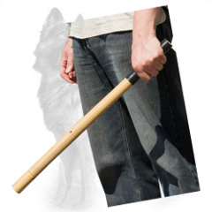 Noise Making German-Shepherd Stick of Bamboo