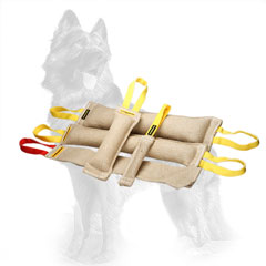 Stitched Jute German-Shepherd Training Set of Bite Tugs with Handles