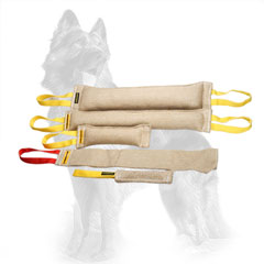 Training Jute German-Shepherd Set of Five Bite Tugs