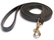 Tac-Black Leather Classic Agitation Leads for German Shepherd