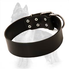 Super Wide Leather German-Shepherd Dog Collar For  Strong Dogs