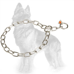 German-Shepherd Fur Saver Choke Collar of Stainless Steel