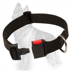 Walking Nylon German-Shepherd Dog Collar With Quick  Release Buckle