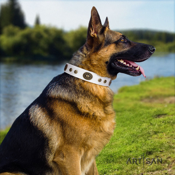 German-Shepherd easy to adjust collar with exceptional decorations for your four-legged friend