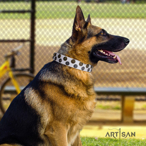 German-Shepherd best quality collar with stylish design embellishments for your four-legged friend