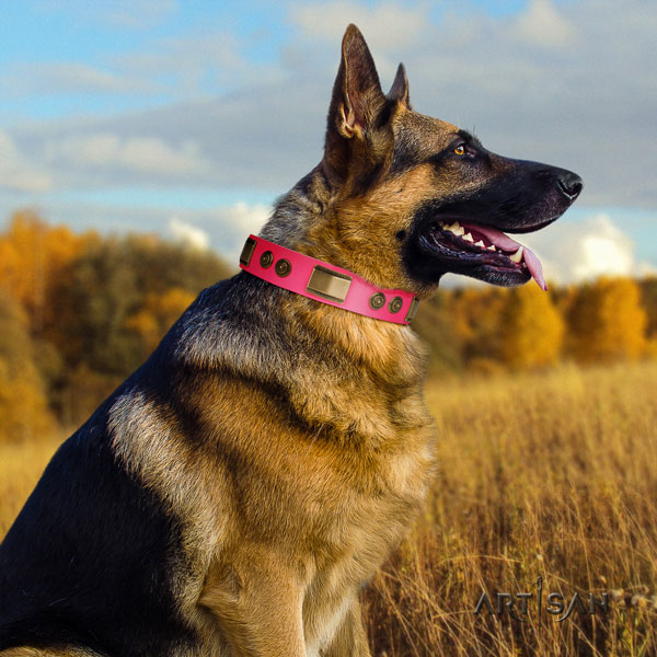 German-Shepherd best quality collar with trendy decorations for your canine