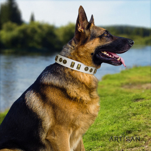 German-Shepherd top quality collar with stylish embellishments for your doggie