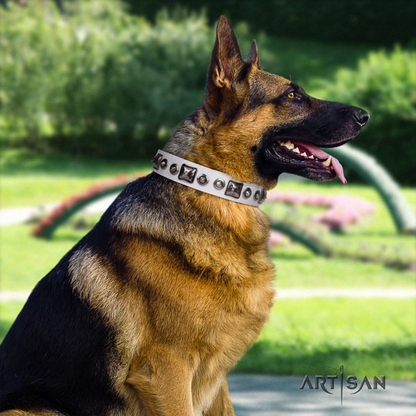 German-Shepherd best quality collar with exceptional decorations for your pet