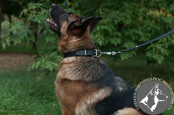 Simple Design Leather German-Shepherd Collar for Supreme Comfort