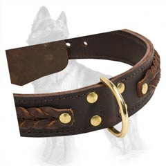 German-Shepherd Beautiful Leather Collar