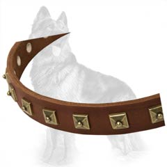 Classic Leather Collar For German-Shepherd