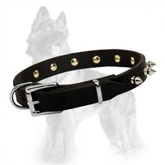 German-Shepherd Spiked Leather Collar