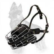 Super Protection Cage Muzzle With Leather Pads
