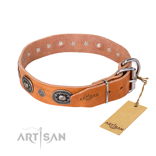 Best quality leather dog collar handmade for daily use