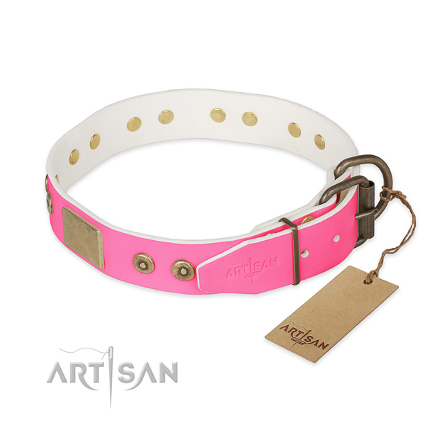 Strong adornments on daily use dog collar