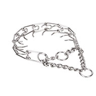 "Firm Action" Stainless Steel Pinch Prong Collar for Medium Sized Dogs - 1/9 inch (3 mm) link diameter