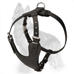 Comfortable Y-Shape Leather German-Shepherd Dog  Harness