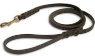 K9 Leather Dog Leash 1/2" wide for GSD