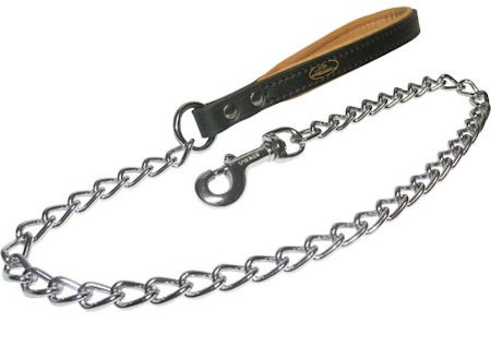Order Now Chain Lead with leather handle for German Shepherd