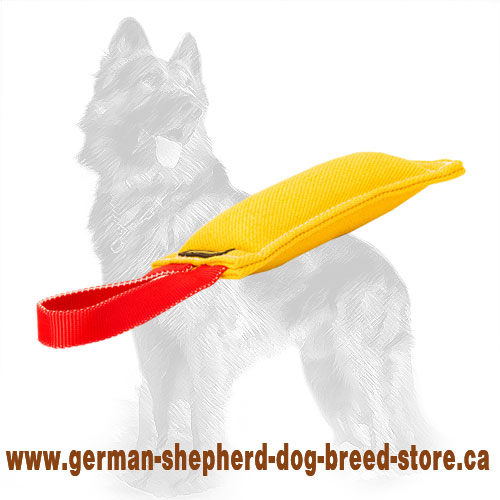French Linen German Shepherd Bite Tug with Handle