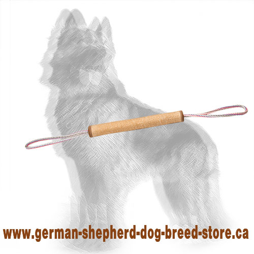 Rolled Jute German Shepherd Tug with 2 Handles for Puppy Training