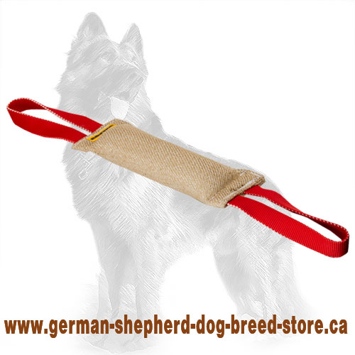 Jute German Shepherd Bite Tug with Two Handles