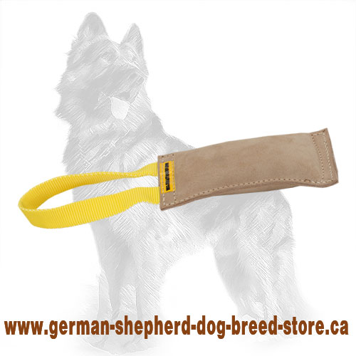 Leather German Shepherd Bite Tug for Puppies and Young Dogs