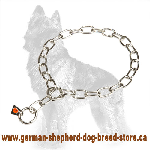 Herm Sprenger Fur Saver Choke Collar of Stainless Steel for German Shepherd
