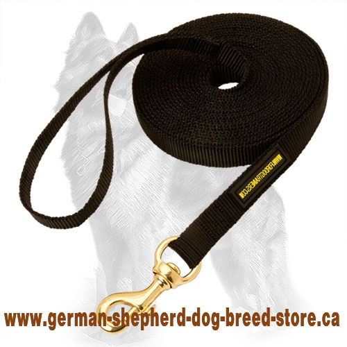 Long Nylon German Shepherd Leash for Training and Tracking - 13 to 33 FT Leash - Click Image to Close