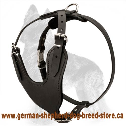 Leather Dog Harness For German Shepherd - Dog Tracking Harness