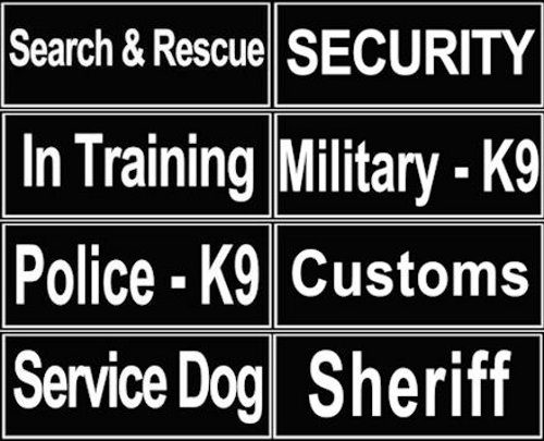 Additional Patches for Dog Equipment