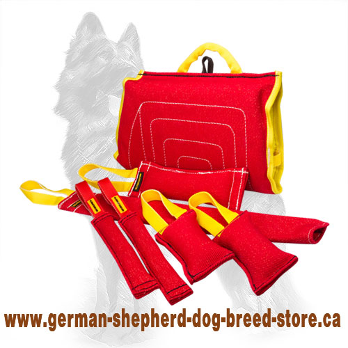 French Linen German Shepherd Training Set with 3 Bite Tugs Absolutely Free - Click Image to Close