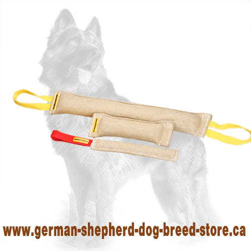 Jute German Shepherd Training Set of Three Bite Tugs