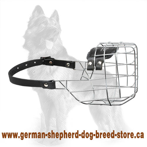 'The Silencer' Wire Basket Dog Muzzle for German Shepherd