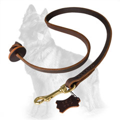 German-Shepherd Leather Dog Leash for Obedience  Training