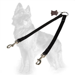 German-Shepherd Nylon Dog Coupler Comfortable for  Walking Two Dogs Together