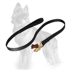 German-Shepherd Nylon Dog Leash with Brass Snap Hook